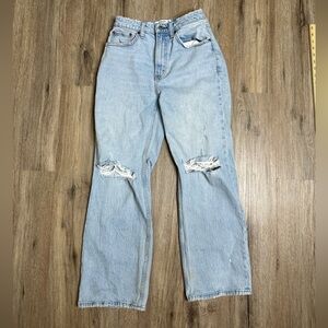 Abercrombie & Fitch light wash high rise 90s relaxed jeans